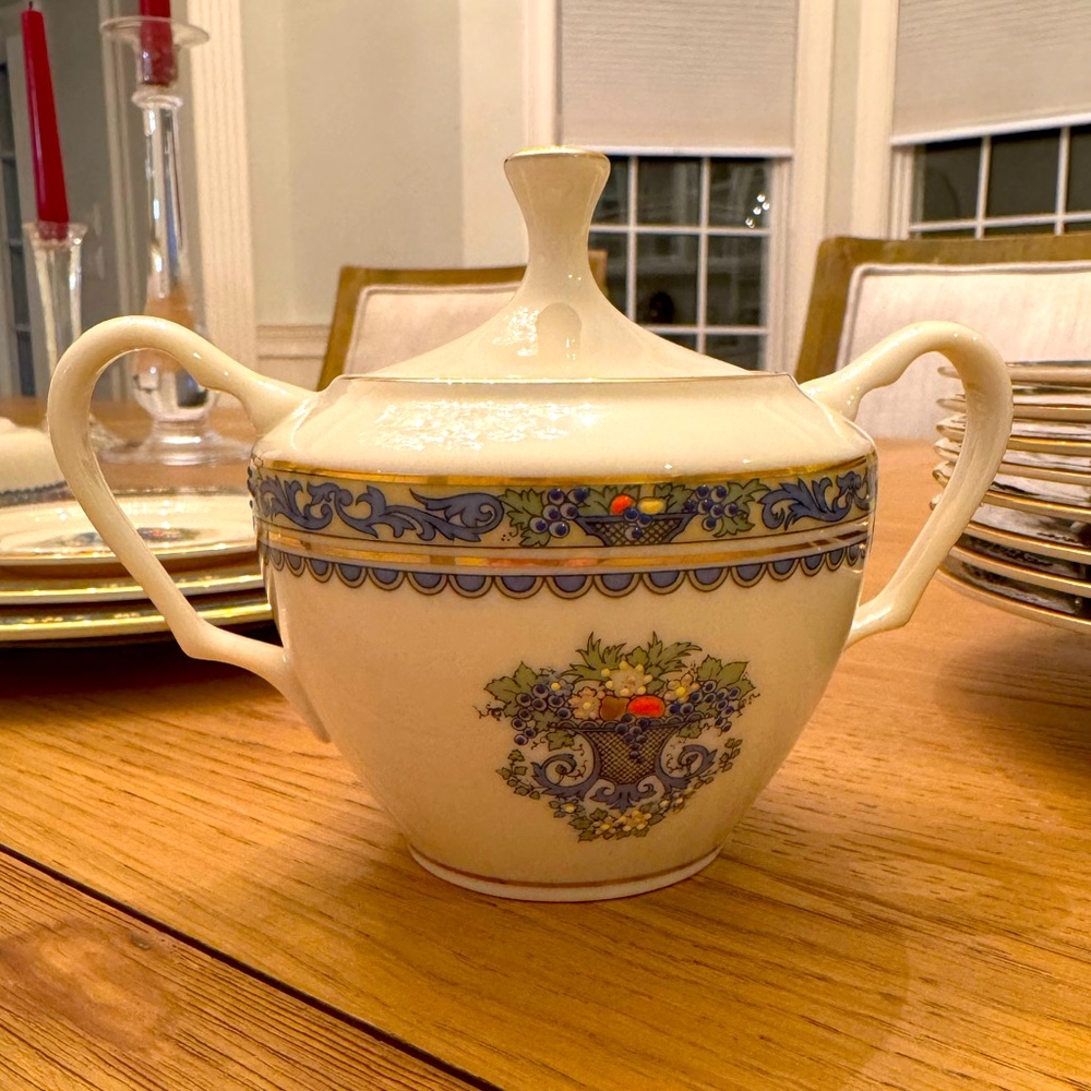 Vintage Lennox, autumn, presidential collection, Sugar Bowl & Lid￼